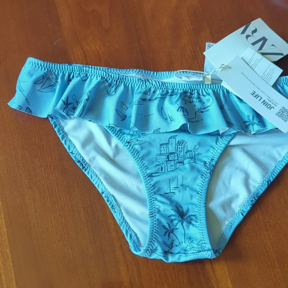 Zara Girls Ruffled Bikini Bottom NWT - Picture 3 of 6